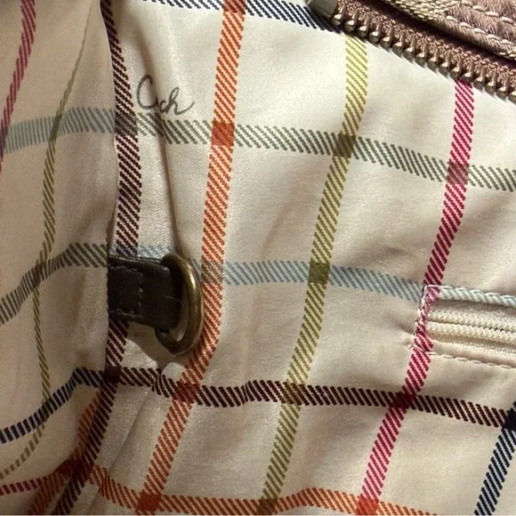 Coach Bleecker Signature Stitched Khaki Bronze Hobo Bag Rare, Gorgeous & Classic - Picture 8 of 12